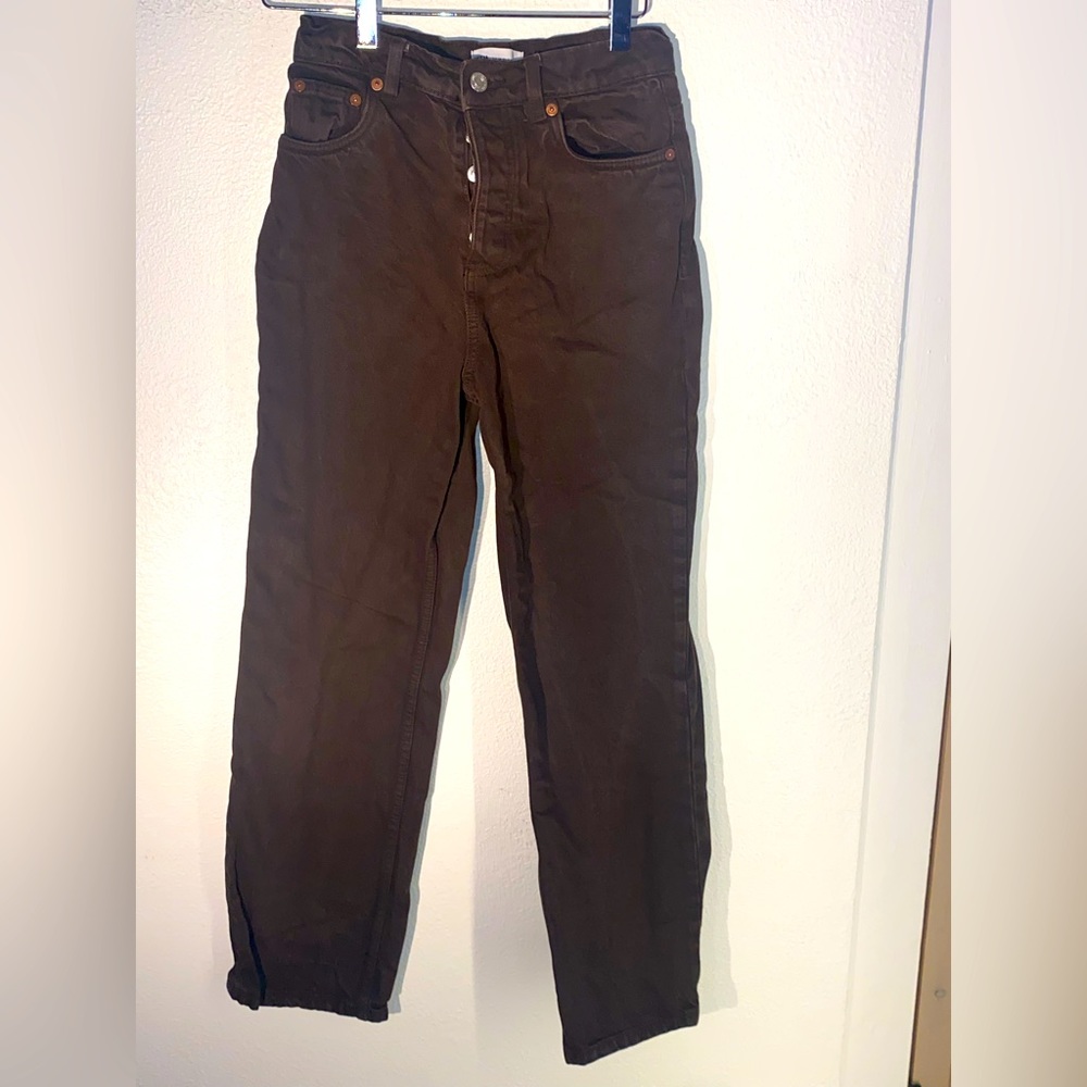 Brown straight jeans